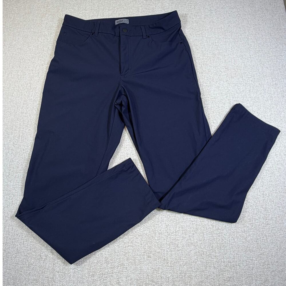 VRST Mens 34x32 Blue Slim Fit Performance Pants Stretch Athletic Casual Work